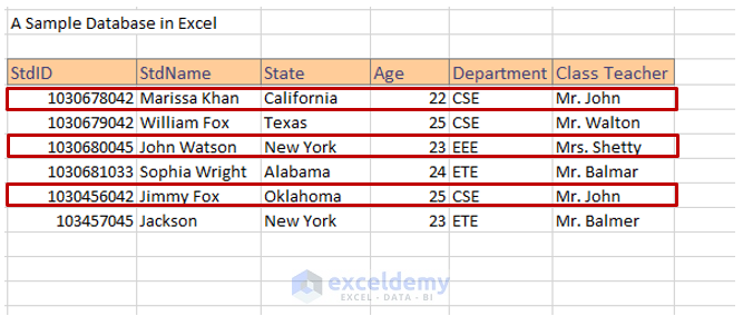 How To Create Database In Excel In 8 Easy Steps | ExcelDemy.com