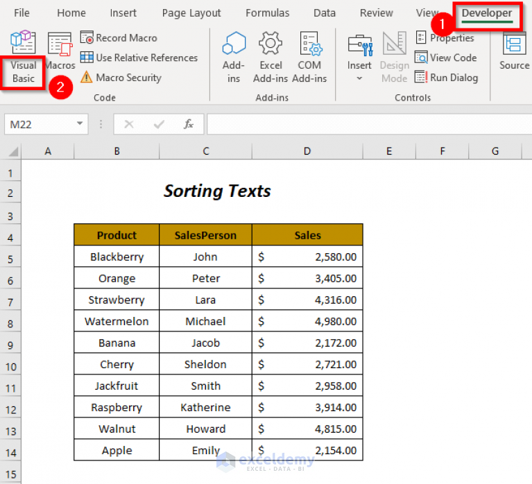 How To Use Sort Function In Excel Vba Suitable Examples