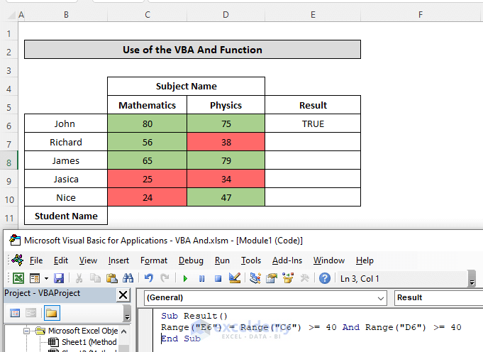 How To Use Vba And Function In Excel Examples Exceldemy