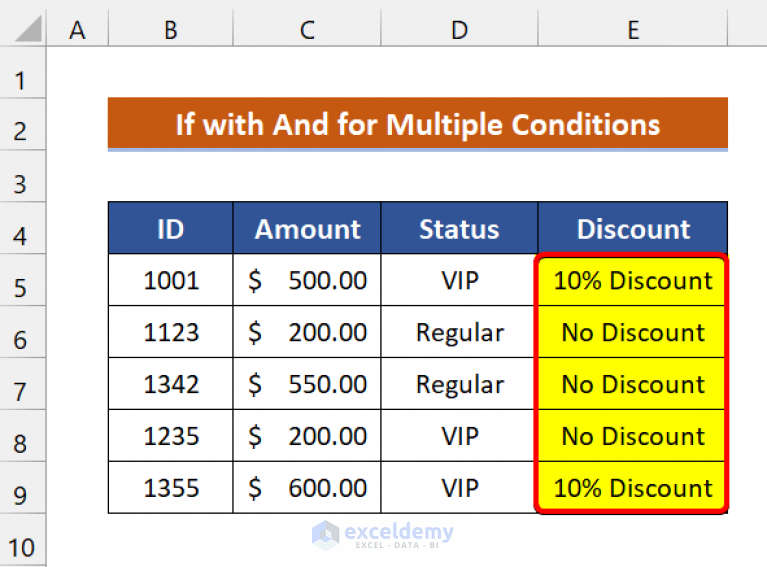 Excel VBA Combining If With And For Multiple Conditions ExcelDemy