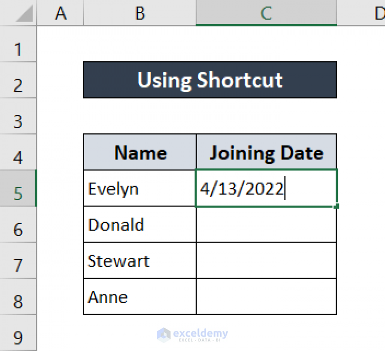 How To Insert Date In Excel Formula Ways ExcelDemy