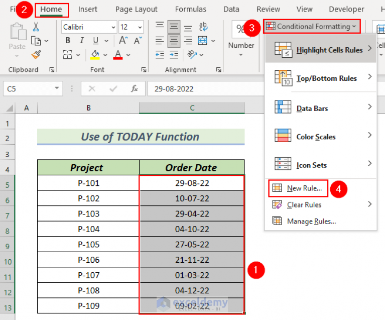 Excel Conditional Formatting For Date Within 3 Months 3 Methods