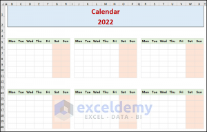 How To Create A Yearly Calendar In Excel With Easy Steps