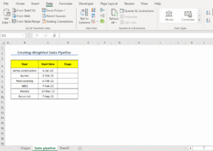 How To Create A Weighted Sales Pipeline In Excel