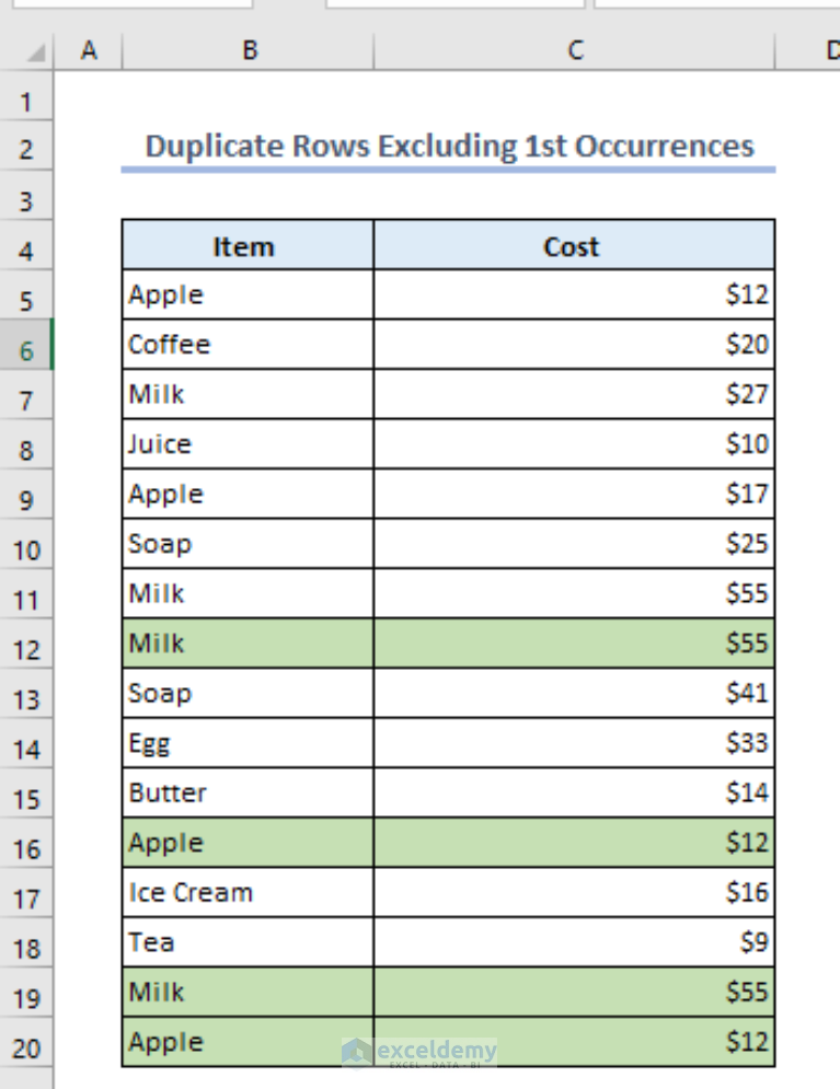 Find And Highlight Duplicates In Excel 3 Handy Ways 2954