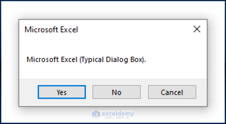 How To Work With Dialog Box In Excel Types And Operations 