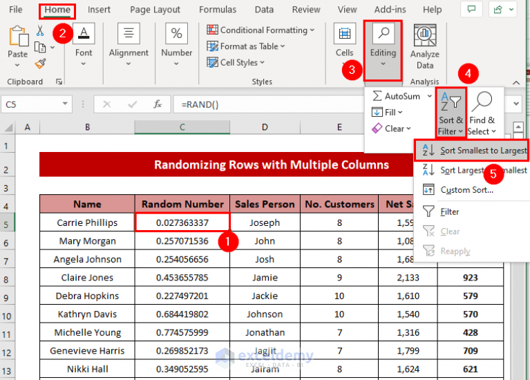 How to Randomize Rows in Excel (2 Easy Ways) - ExcelDemy