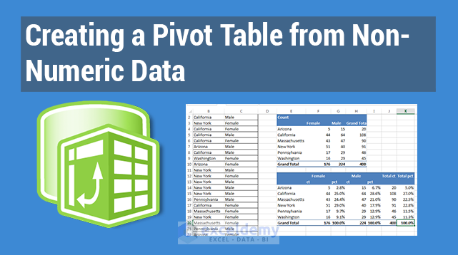 How to create a pivot table from non-numeric values/data - ExcelDemy