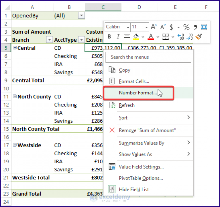 Excel Pivot Table Formatting (The Ultimate Guide) ExcelDemy