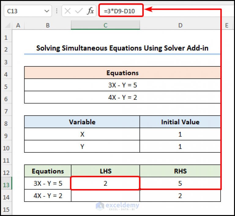 how-to-solve-simultaneous-equations-in-excel-3-easy-ways