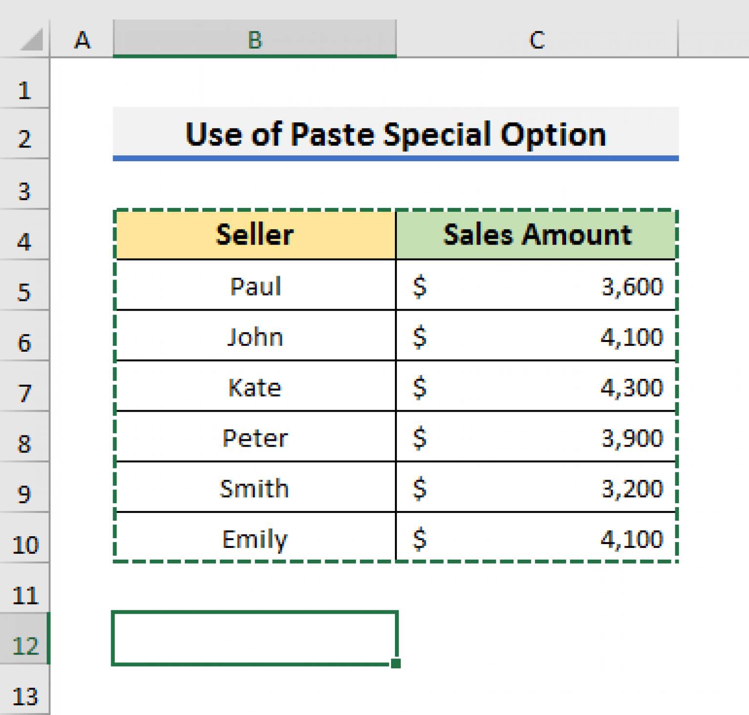 How to Change Vertical Column to Horizontal in Excel