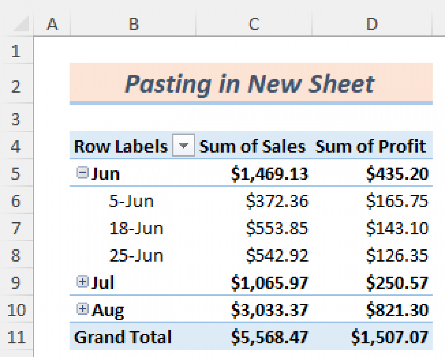 How To Copy Pivot Table And Pivot Chart