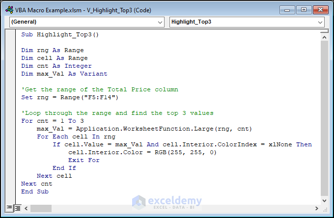 25 VBA Macro Example For Enhanced Productivity ExcelDemy