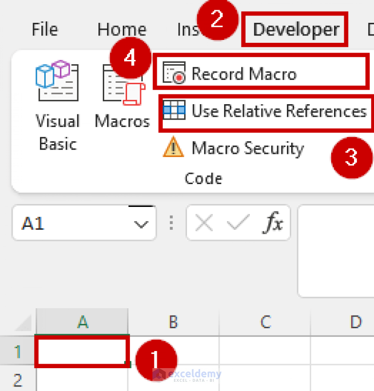 How To Use Relative Reference In Excel Macro With Easy Steps 5089