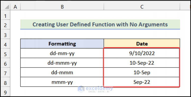 How To Use VBA User Defined Function (4 Suitable Examples)