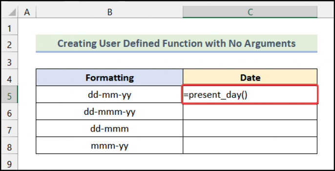 How To Use VBA User Defined Function (4 Suitable Examples)