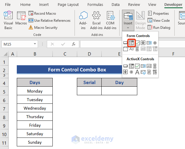 How To Use Excel Combo Box A Complete Guideline ExcelDemy