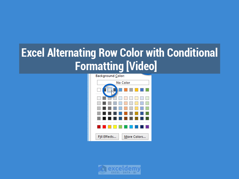 How To Make Alternating Row Colors In Excel