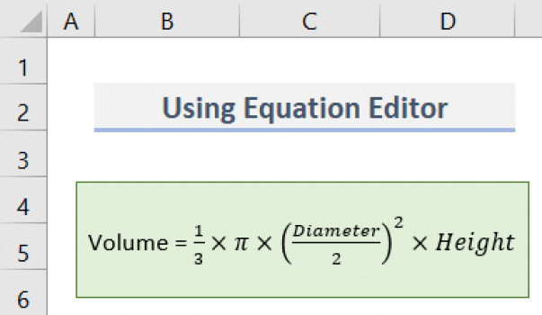 How To Insert Equation In Excel (3 Easy Ways) - ExcelDemy