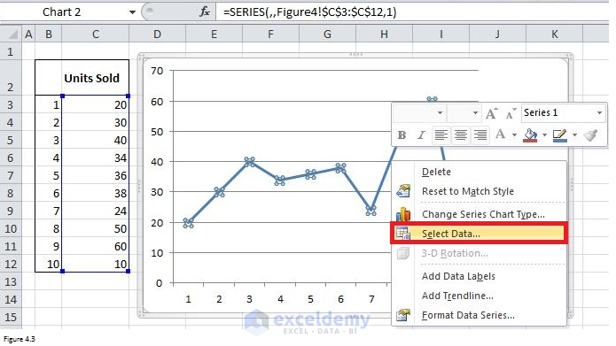 Offset Excel