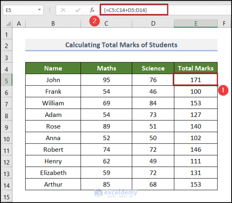 Examples Of Using Array Formula In Excel Exceldemy