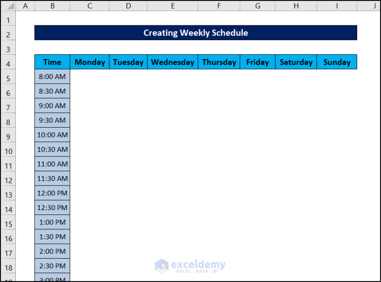 Schedule Optimization in Excel (Detailed Analysis) - ExcelDemy