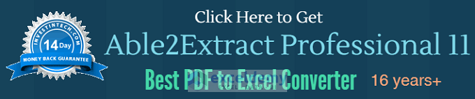 Best Pdf To Excel Converter Software Review Able2extract Professional 11 2713