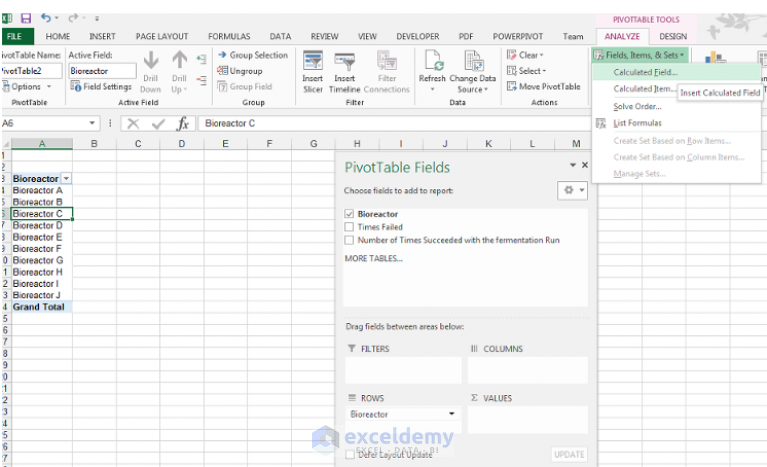 Excel Pivot Table Calculated Field How To Insert Edit ExcelDemy