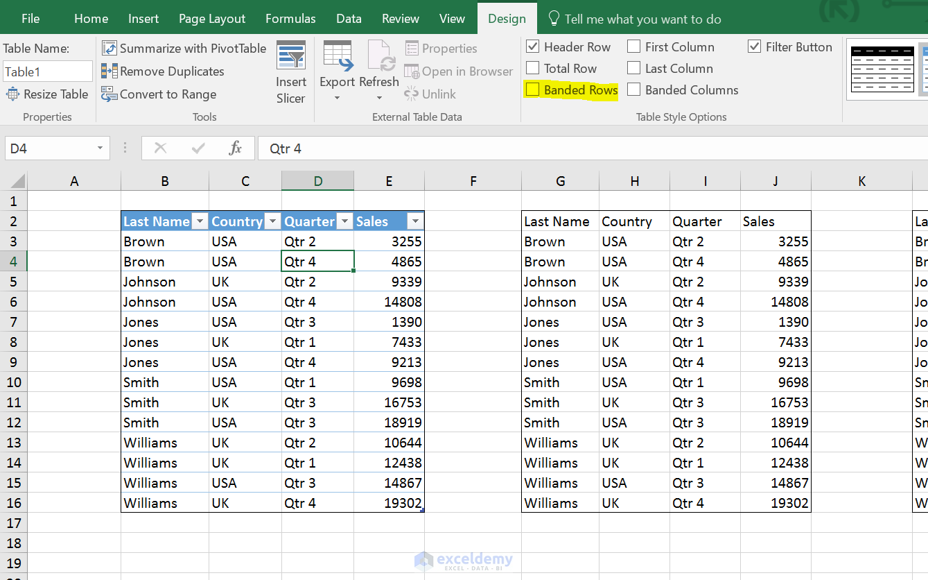 How To Change Table Style In Excel Riset