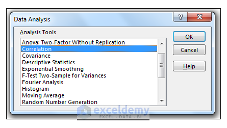 calculate autocorrelation without formula in excel