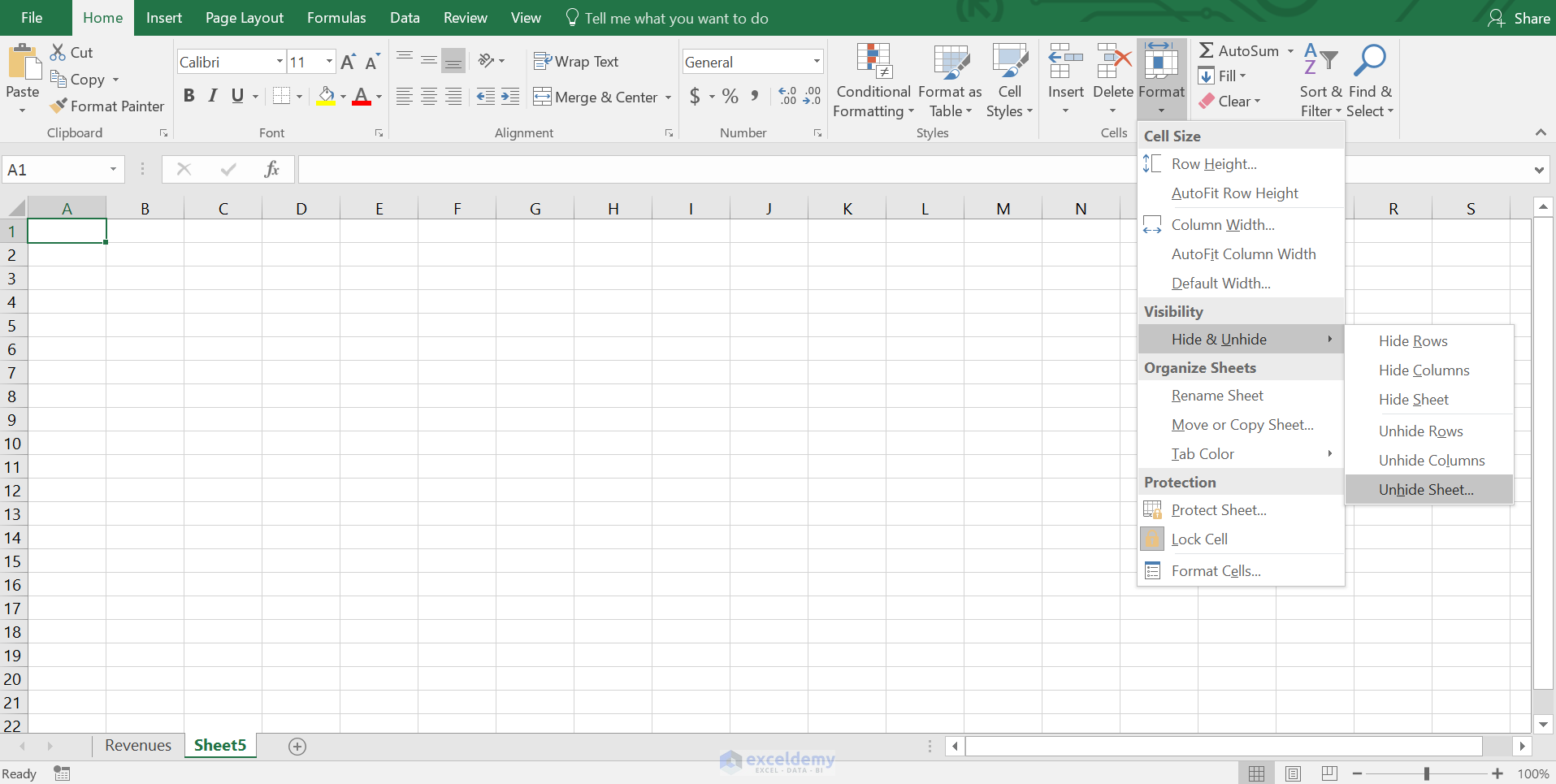 hide and unhide excel worksheets from a workbook exceldemycom