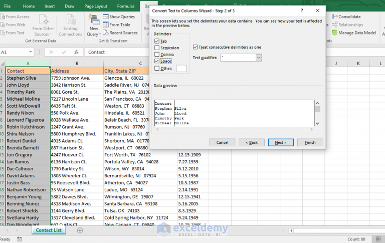 Text To Columns In Excel (split Column, Text, Date, …) - Exceldemy