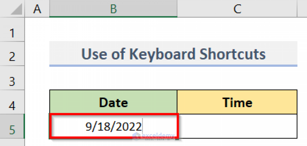 How To Enter Date And Time In Excel Shortcut