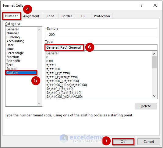 how-to-make-negative-numbers-red-in-excel-4-easy-ways