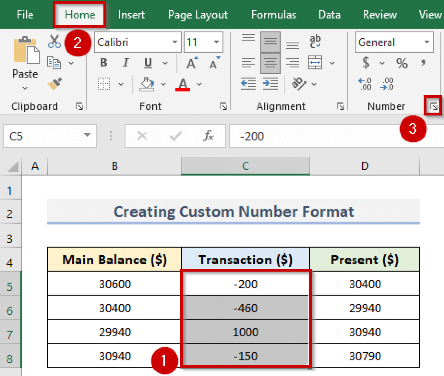 how to make negative number in excel red