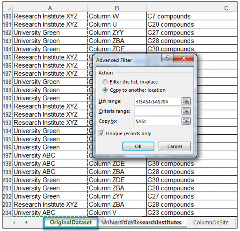 How To Find Unique Values From Dataset In Excel Unlocked Multiple Columns Vrogue