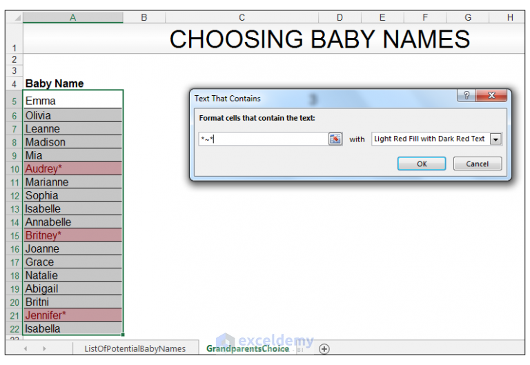 How To Use Wildcards In Excel? - ExcelDemy