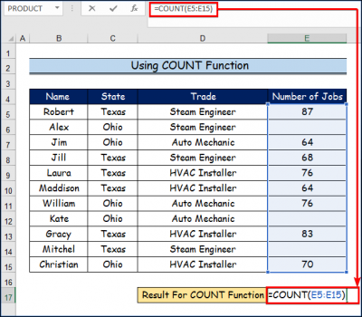 How to Use Different Types of COUNT Functions in Excel (5 Ways)