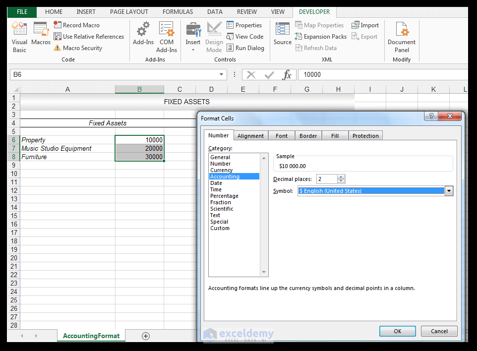 How To Apply Accounting Number Format In Excel Easy Way 