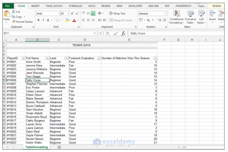 How to Make Excel Tables Look Good (8 Effective Tips) - ExcelDemy