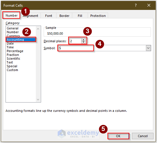 How To Apply Accounting Number Format In Excel 4 Easy Ways 6006