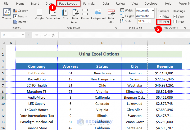 How To Print Excel Spreadsheet With Lines And Change Its Color