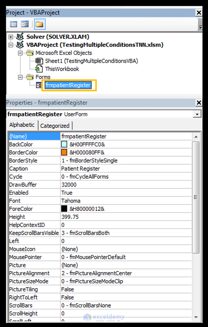 vba find with multiple conditions