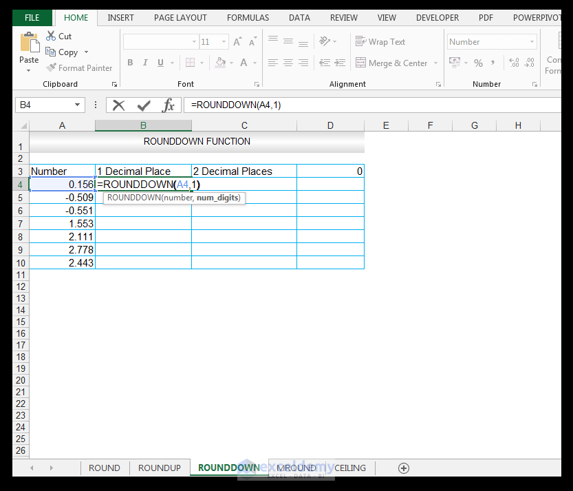 Round Roundup Rounddown Mround And Ceiling Functions In Excel 2654