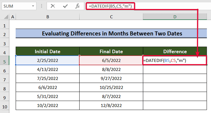 How To Use DATEDIF Function In Excel 6 Suitable Examples 