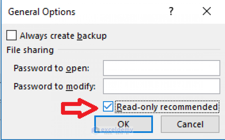 How to Make an Excel File Read Only - ExcelDemy