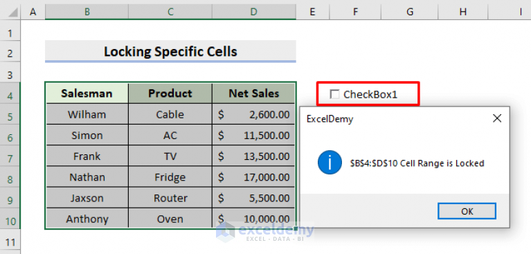 How To Lock And Unlock Cells In Excel Using Vba Exceldemy 0530