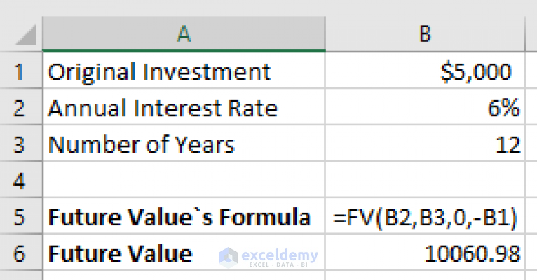 How to Use Compound Interest Formula in Excel - ExcelDemy