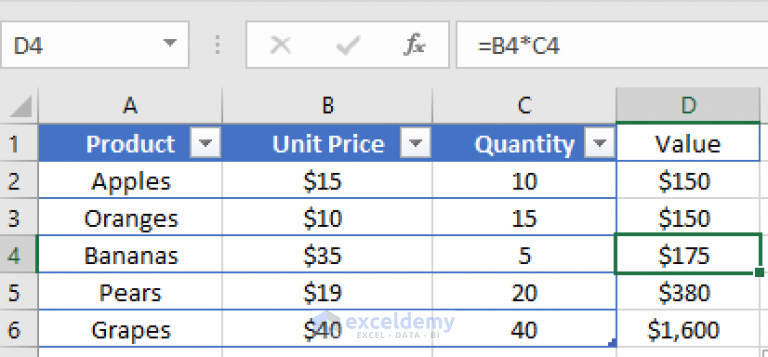 How to Multiply in Excel: Columns, Cells, Rows, & Numbers - ExcelDemy