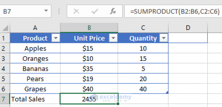 How to Multiply Columns, Cells, Rows, & Numbers in Excel | ExcelDemy